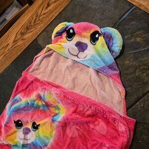 Kids Build-A-Bear Hooded Towel Wrap - Pink